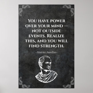 Poster Marcus Aurelius quote. Wise