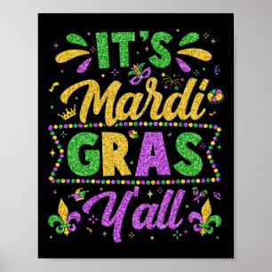 Poster Mardi Gras 2025 Chemises Hommes Femmes Enfants C'e