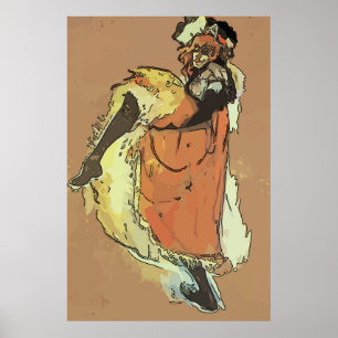 Poster Mardi Gras Can Danseuse