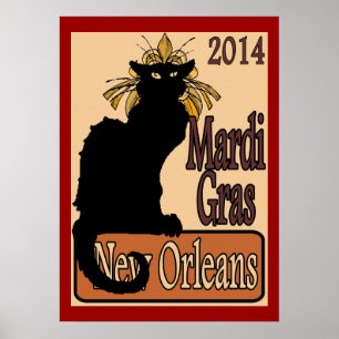 Poster Mardi Gras Conversation Noir
