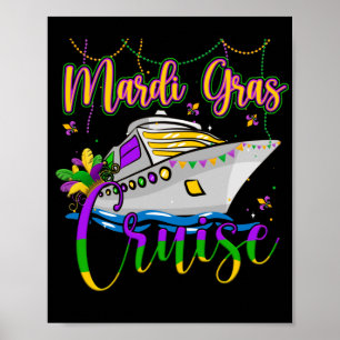 Poster Mardi Gras Croisière Correspondant Famille Fête Ca