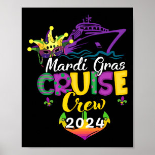 Poster Mardi Gras Cruise 2024 Voyage de correspondance de