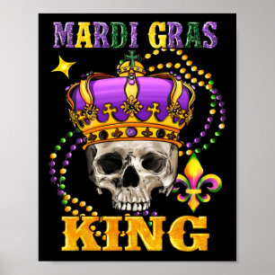 Poster Mardi Gras King Hommes Costume de carnaval Cadeau 
