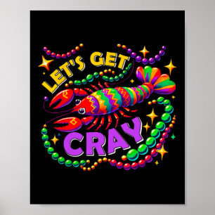 Poster Mardi Gras Lit Cray Crawfish Carnival Parade