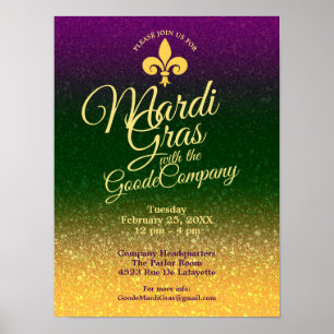Poster Mardi Gras Mardi Mardi Mardi Gras Grande salle d