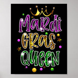 Poster Mardi Gras Queen Parade Costume Party Femmes Cadea