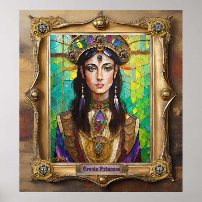 Poster Mardi Gras Realm Portraits - La Princesse Créole (Devant)