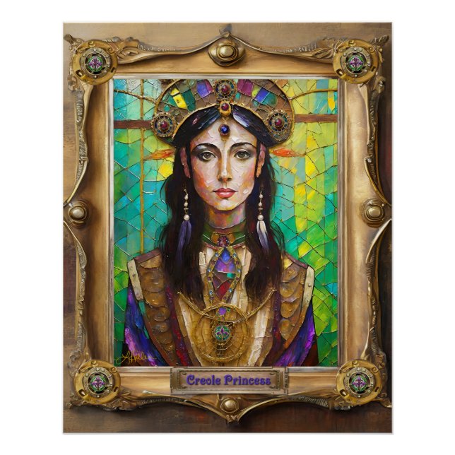 Poster Mardi Gras Realm Portraits - La Princesse Créole (Devant)