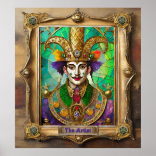 Poster Mardi Gras Realm Portraits - L'Artiste Dali