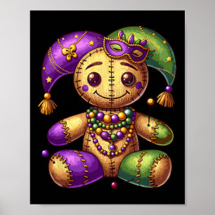 Poster Mardi Gras sorcière Docteur Goth Costume Hommes Fe