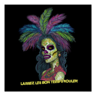 Poster Mardi Gras Zombie