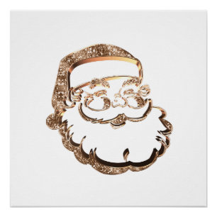 Poster Mare Jolly Santa Claus Gold Père Noël