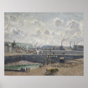 Poster Marée basse chez Duquesne Docks, Dieppe, 1902