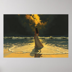 Poster Marée Dorée de Solitude Marées Célestes
