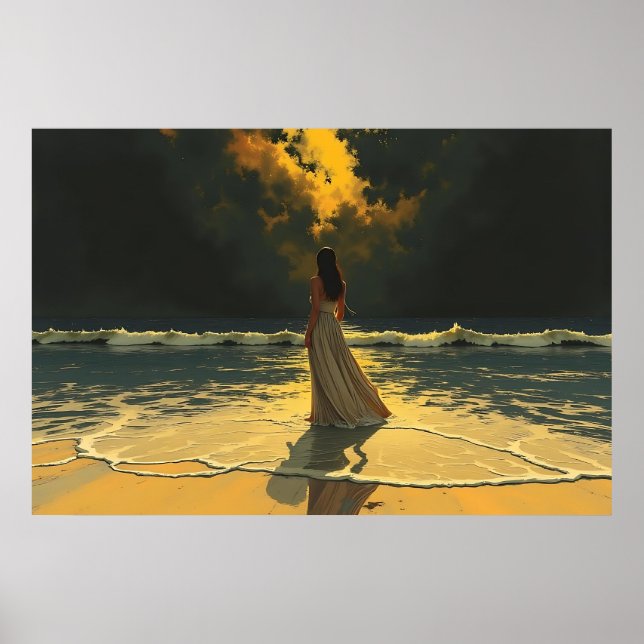Poster Marée Dorée de Solitude | Marées Célestes (Devant)