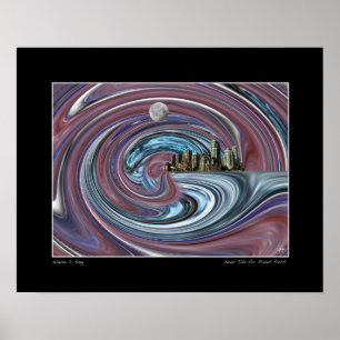 Poster Marée pour la planète Terre