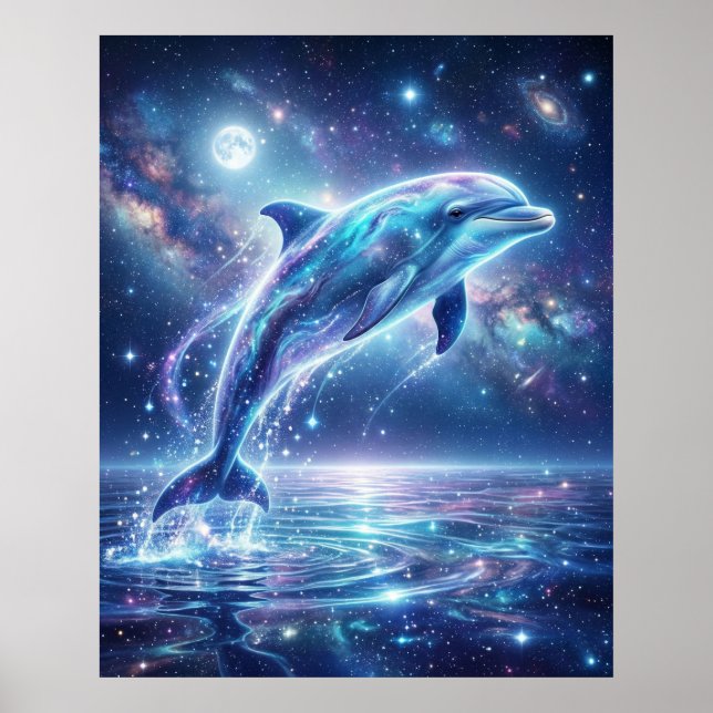 Poster Marée Stellaire du Dauphin Cosmique (Devant)