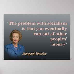 Poster Margaret Thatcher Citation Sur L'Affiche Du Social