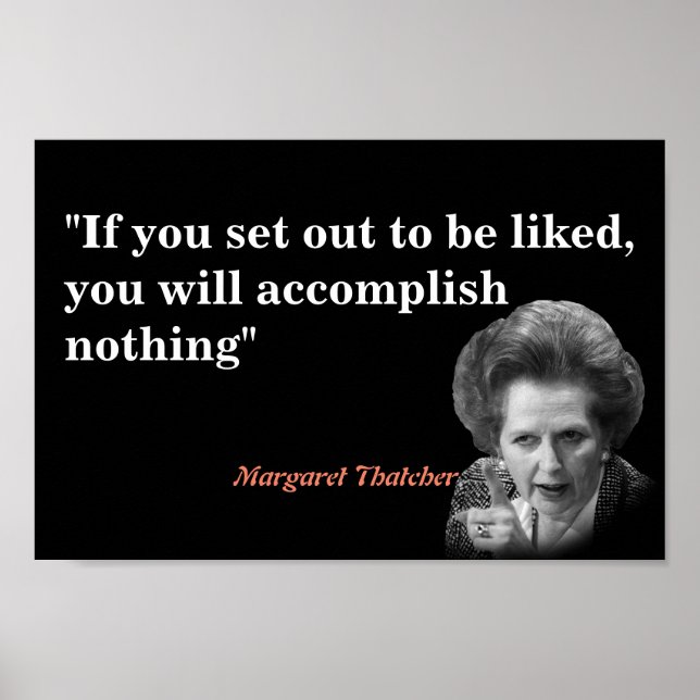 Poster Margaret Thatcher Cite D'Aimer (Devant)