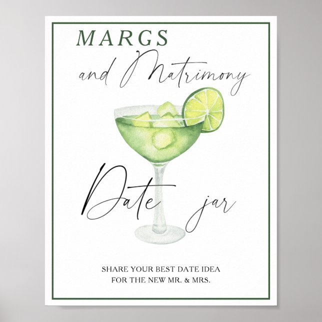 Poster Margarita Bride douche Date idées de nuit (Devant)