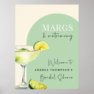 Poster Marges élégantes chic et Fête des mariées de maria