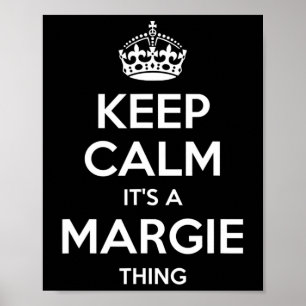 Poster Margie Gardez Votre Calme Nom Personnalisé Anniver