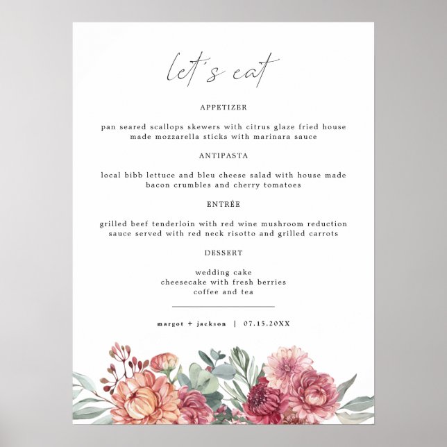 Poster MARGOT Dusty Rose Blush Rose Floral Boho Garden Me (Devant)