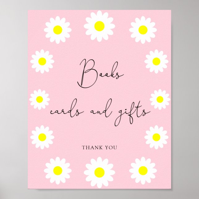 Poster Marguerite fleur sauvage - livres cartes et cadeau (Devant)