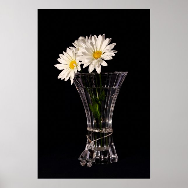 Poster Marguerites Blanches Dans Le Vase (Devant)