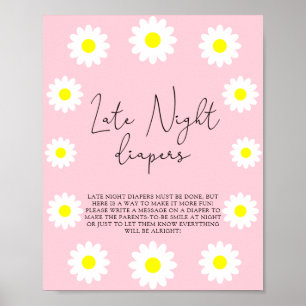 Poster Marguerites blanches \ Jeu de couches tard la nuit
