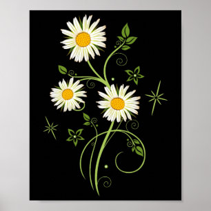 Poster Marguerites Daisy Printemps Daisy Summer Daisy Flo