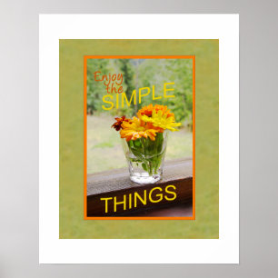 Poster Marguerites dans une photographie sur verre avec u