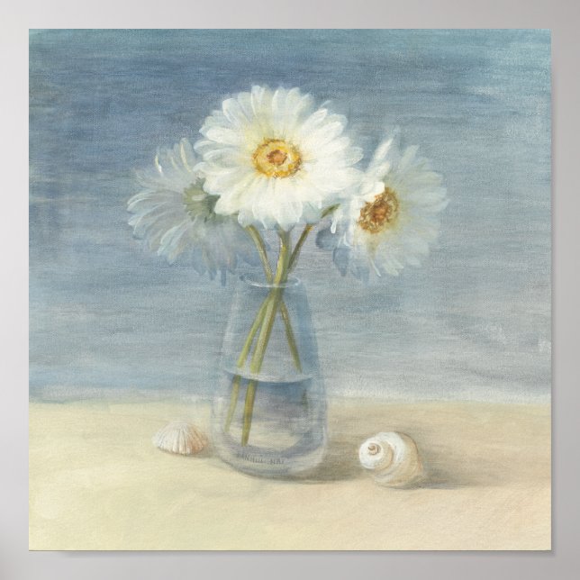 Poster Marguerites et coquilles (Devant)
