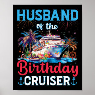 Poster Mari De L'Anniversaire Cruiser Funny Cruise Birth