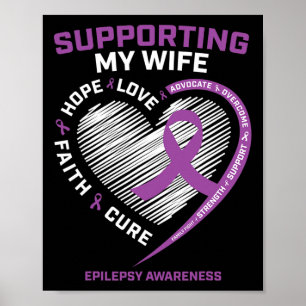 Poster Mari Je Porte Le Violet Pour Ma Femme Épilepsie