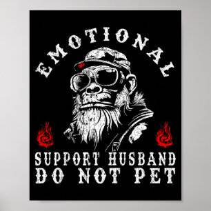Poster Mari soutien émotionnel ne caresse pas le singe dr