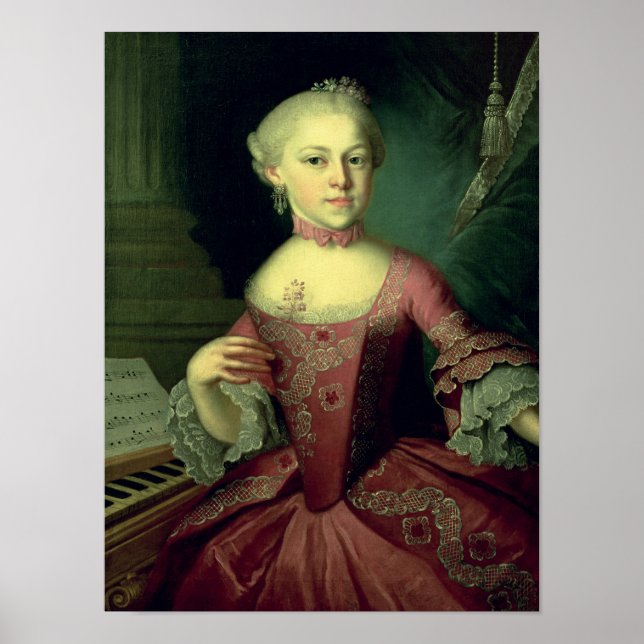 Poster Maria-Anna Mozart, appelée 'Nannerl' (Devant)