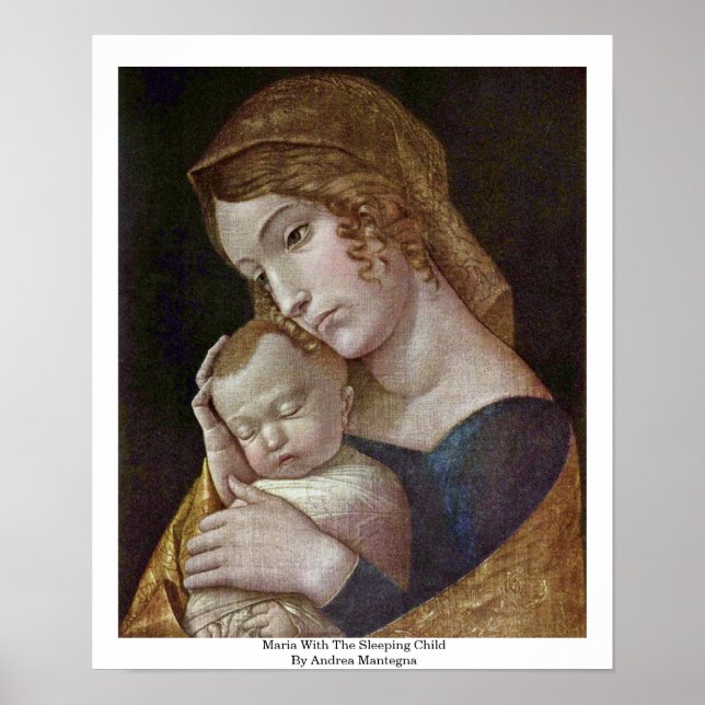 Poster Maria Avec L'Enfant Qui Dort Par Andrea Mantegna (Devant)