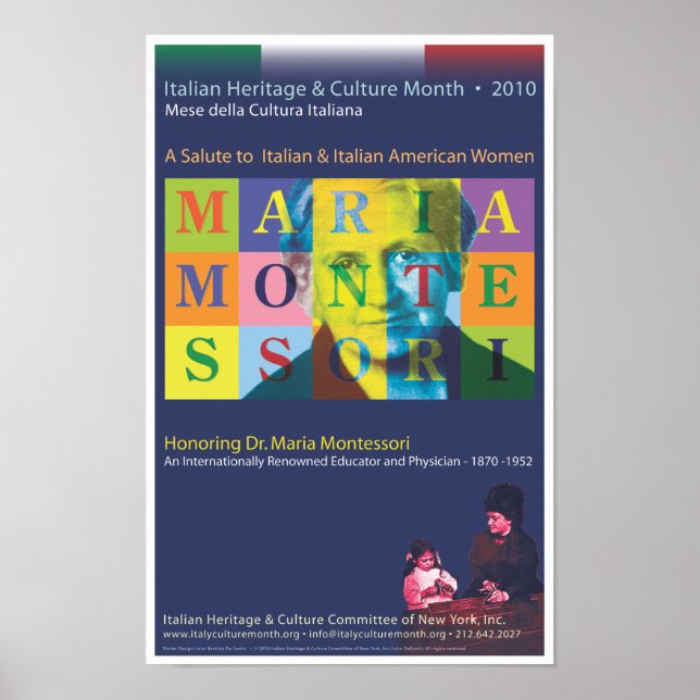 Poster Maria Montessori (Devant)