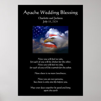 Poster Mariage Apache Bénédiction Aigle