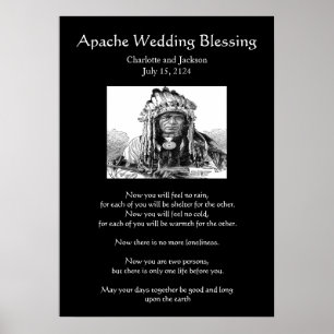 Poster Mariage Apache Bénédiction Cheif