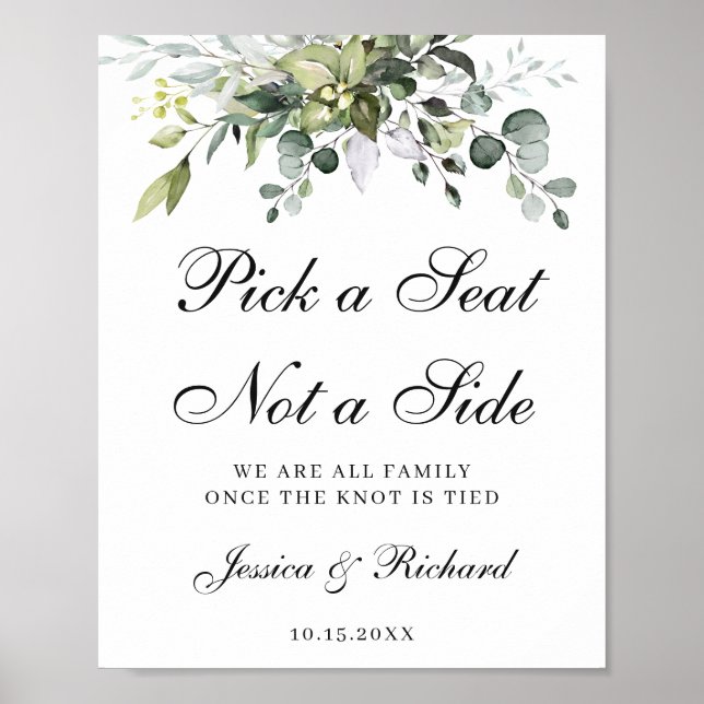 Poster Mariage Bienvenue Choisir un siège pas un côté aff (Devant)