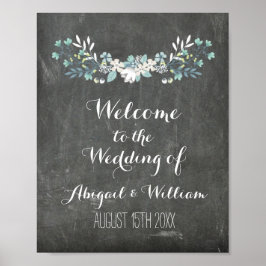 Poster Mariage Bienvenue Panneau personnalisé Panneau de