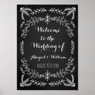 Poster Mariage Bienvenue Panneau personnalisé Panneau de