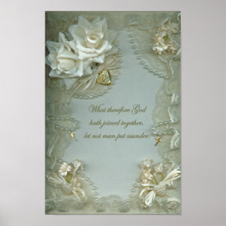 Poster Mariage blanc antique