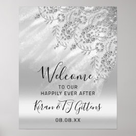 Poster Mariage Bridal Welcome Dress Drivers Grey Event