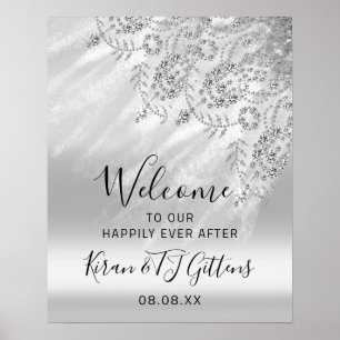 Poster Mariage Bridal Welcome Dress Drivers Grey Event