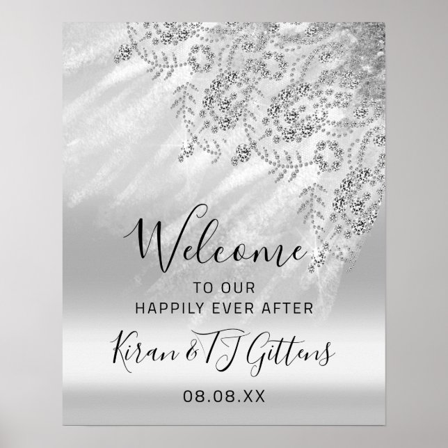 Poster Mariage Bridal Welcome Dress Drivers Grey Event (Devant)