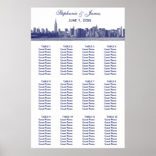 Poster Mariage BW NYC large Skyline Etché
