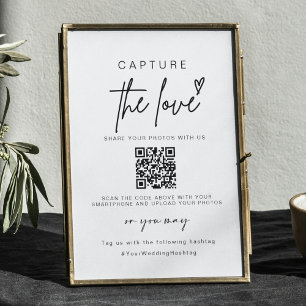 Poster Mariage Capture L'Amour   Partage de photos Code Q